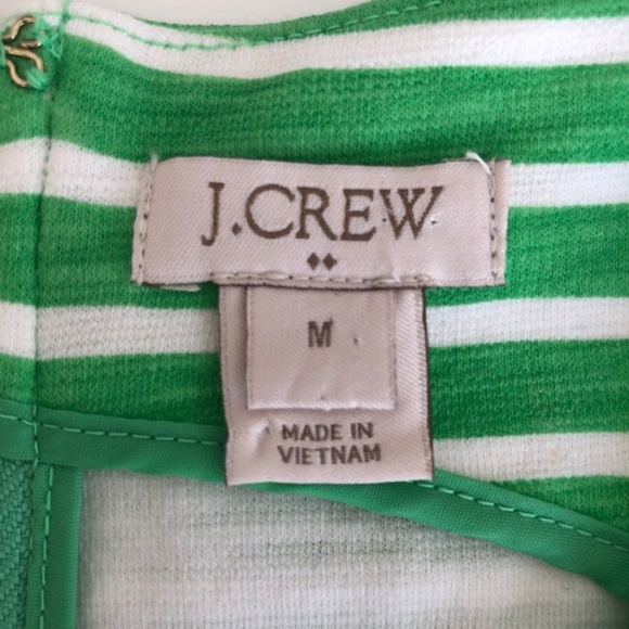 J.Crew Green Striped Sleeveless Dress with Pockets - Picture 10 of 10
